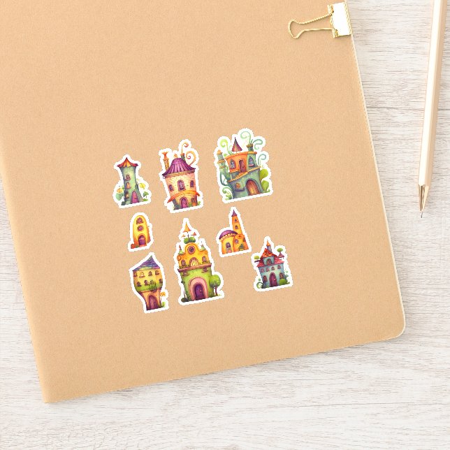 Small whimsical houses scrapbooking (Notebook)