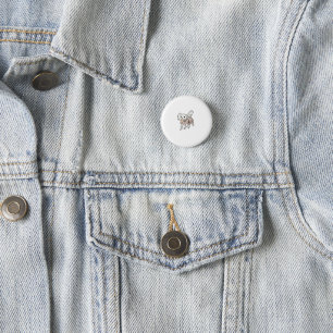 Small White Dog In Brown Sweater Gift 3 Cm Round Badge