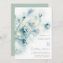 Small White Flowers Birthday Any Age