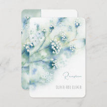 Small White Flowers Reception Enclosure Card