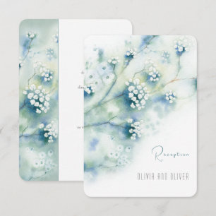 Small White Flowers Reception Enclosure Card
