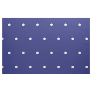 Small White Polka Dots on Nautical Blue Fabric