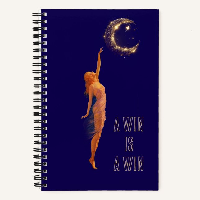 Small wins matter Art Moon Motivation Notebook (Front)