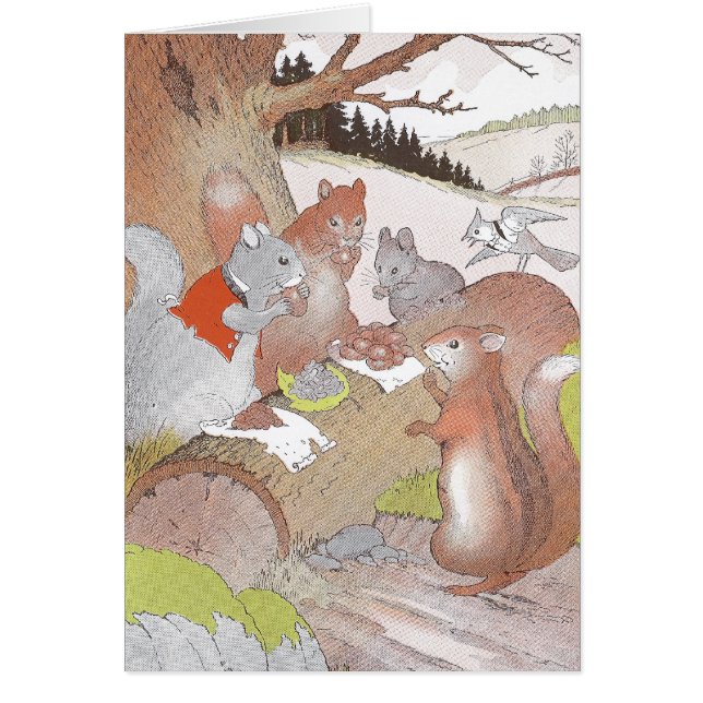 Small Woodland Animals Share a Feast (Front)