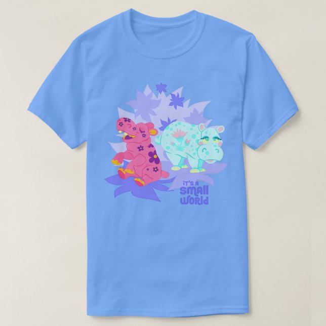 Small World Hippos T-Shirt (Design Front)
