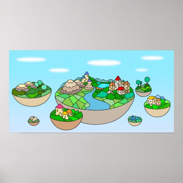 Small world within a floating island. poster (Front)