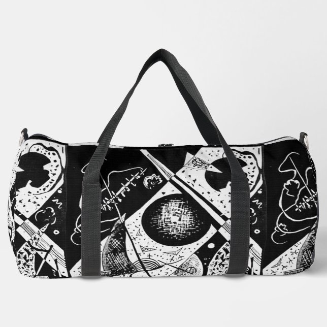 Small Worlds VI - Wassily Kandinsky Abstraction  Duffle Bag (Front)