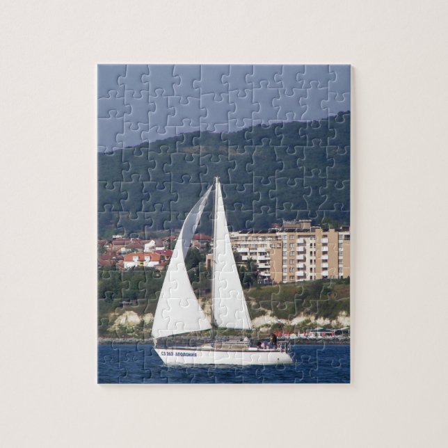 Small Yacht Jigsaw Puzzle (Vertical)