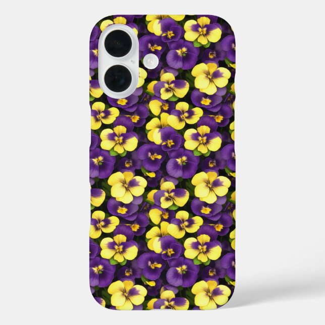 Small Yellow and Purple Pansies Phone Case (Back)