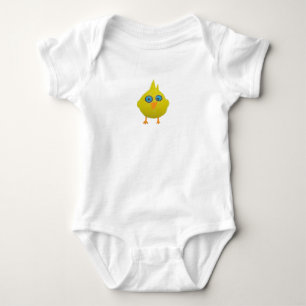 small yellow baby bird bodysuit