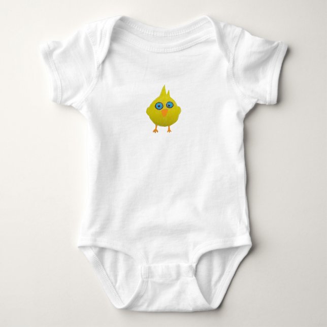 small yellow baby bird bodysuit (Front)