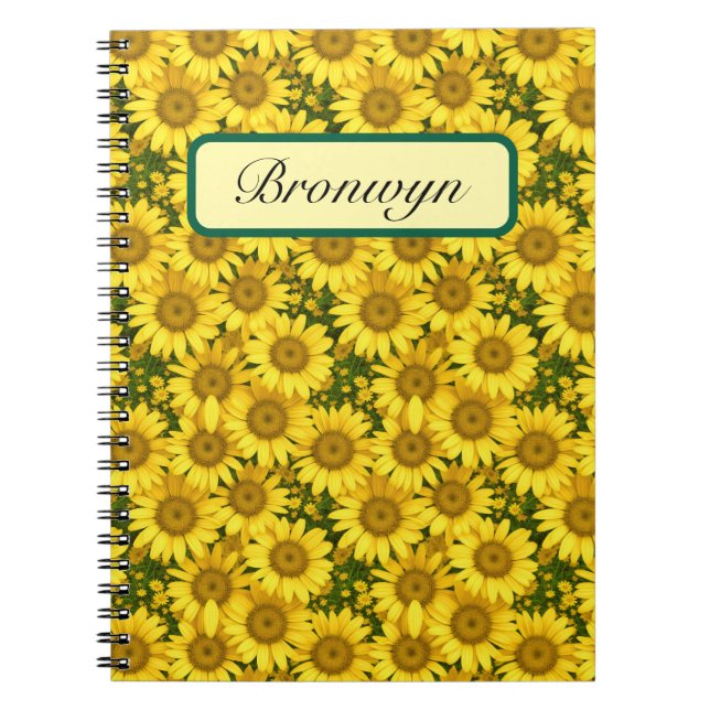 Small Yellow Daisies Personalised Notebook (Front)