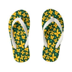 Small yellow flowers  kid's jandals
