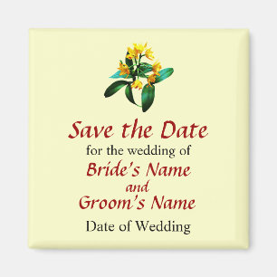 Small Yellow Orchids Magnet