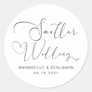 Smaller Wedding Classic Round Sticker