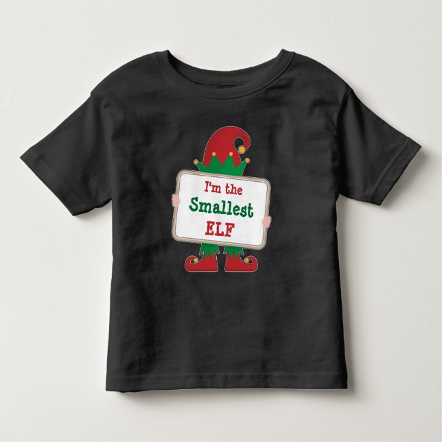 Smallest Elf | Personalised Christmas Elf T-Shirt (Front)