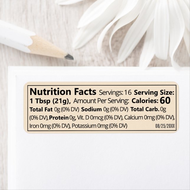 Smallest Linear Honey Nutrition Facts (Insitu)