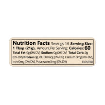 Smallest Linear Honey Nutrition Facts