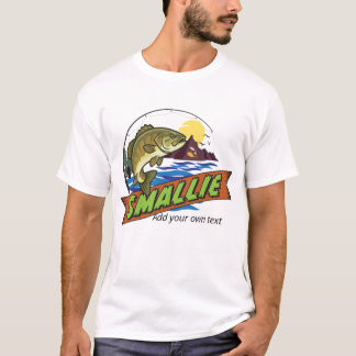 Smallmouth Bass illustration with custom text T-Shirt