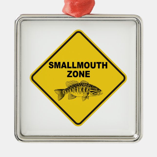 Smallmouth Zone Metal Tree Decoration (Front)