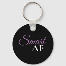 Smart AF Purple Expression Statement Keychain