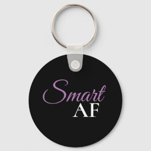 Smart AF Purple Expression Statement Keychain