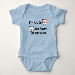 Smart And Cute Personalise Baby Bodysuit