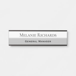 Smart and Stylish Grey and White Personalised Door Sign
