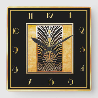 Smart Art Deco Square Wall Clock