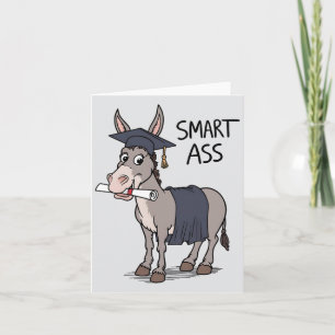 Smart As Donkey Funny Graduate Graduation Card