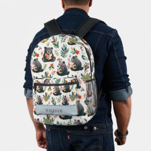 Smart Bear and Forest Kids Back To School Printed Backpack