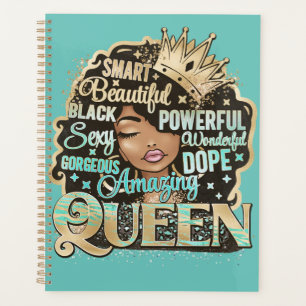 Smart Beautiful Amazing Black Queen Melanin Sista Planner