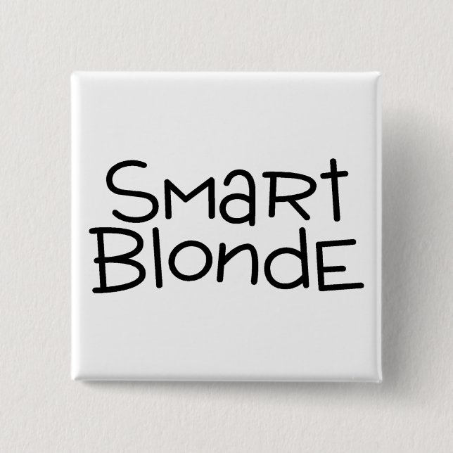 Smart Blonde 15 Cm Square Badge (Front)
