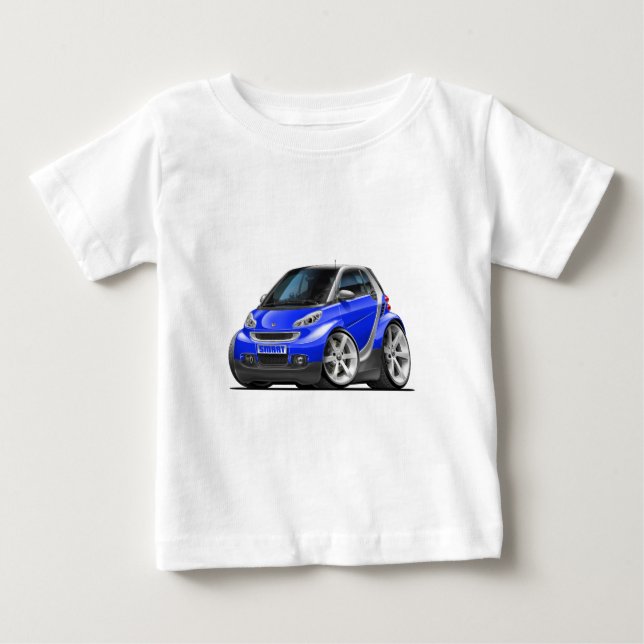 Smart Blue Car Baby T-Shirt (Front)