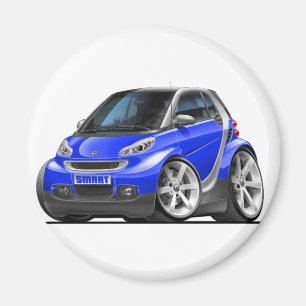 Smart Blue Car Magnet