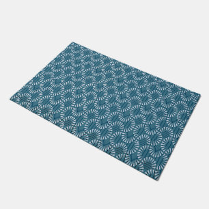 Smart Blue Deco Patterned Door Mat. Doormat