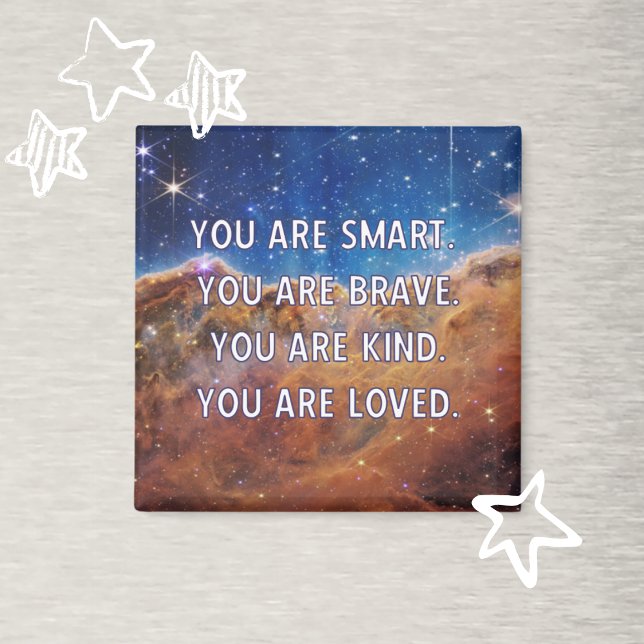 Smart Brave Kind Loved Customisable  Magnet (Creator Uploaded)