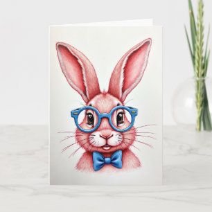 Smart Bunny Portrait Card