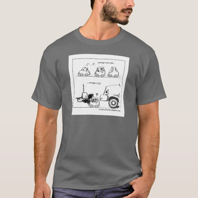 Smart Cars in U.S. T-Shirt (Front)