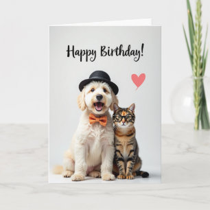 Smart Cat Birthday Card
