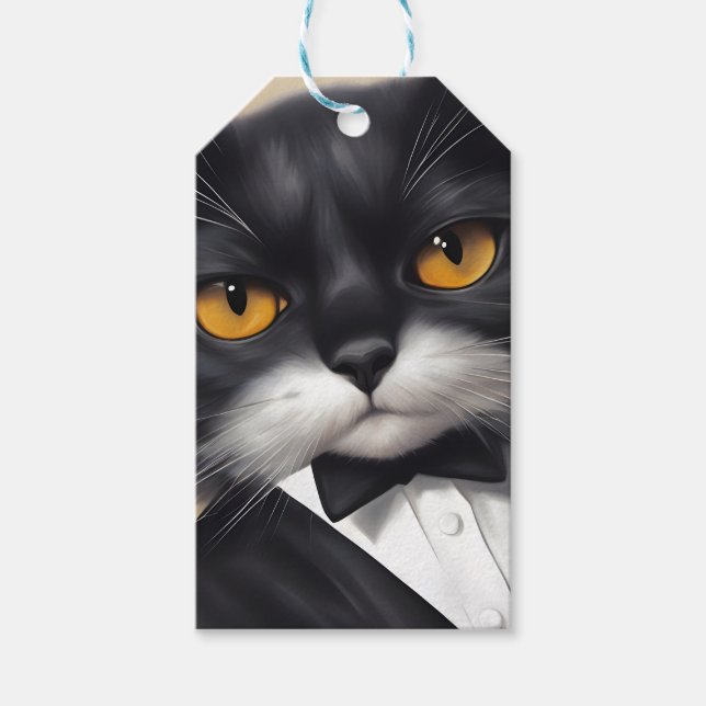 Smart Cat Gift Tags (Front)