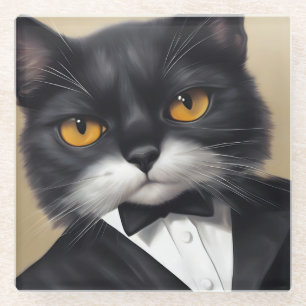 Smart Cat Glass Coaster