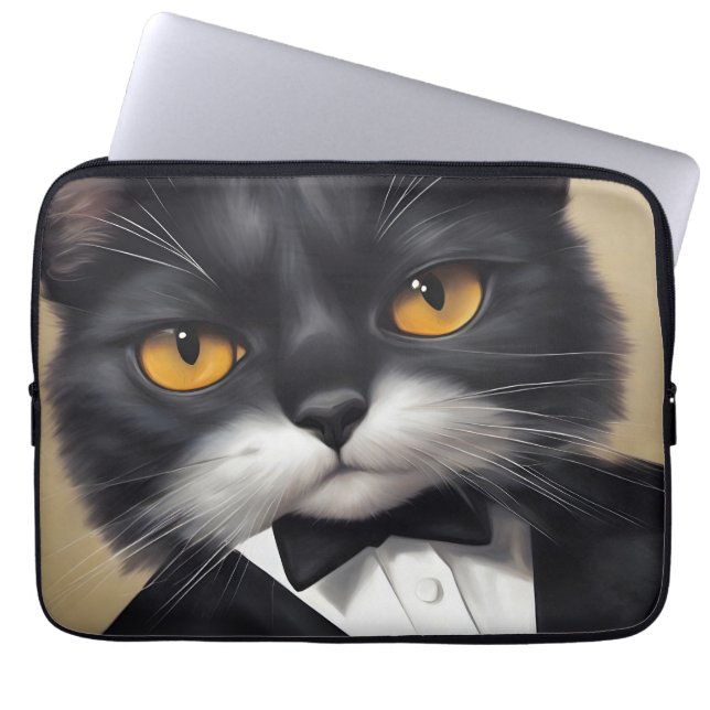Smart Cat Laptop Sleeve (Front)
