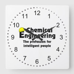 Smart Chemical Engineer Square Wall Clock