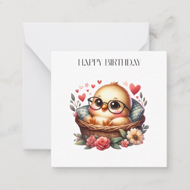 Smart Chick Birthday Card (Front)