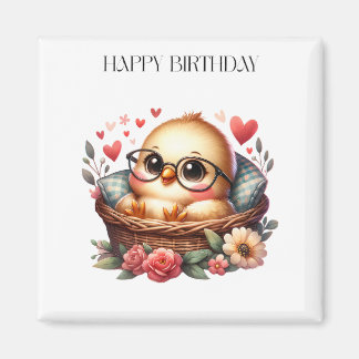Smart Chick Birthday Magnet