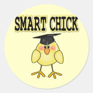Smart Chick Classic Round Sticker
