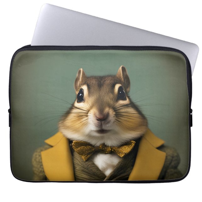 Smart Chipmunk Laptop Sleeve (Front)