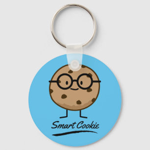 Smart Cookie Chocolate Chip Cookies Glasses Key Ring