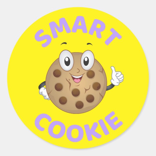 Smart Cookie Classic Round Sticker (Front)